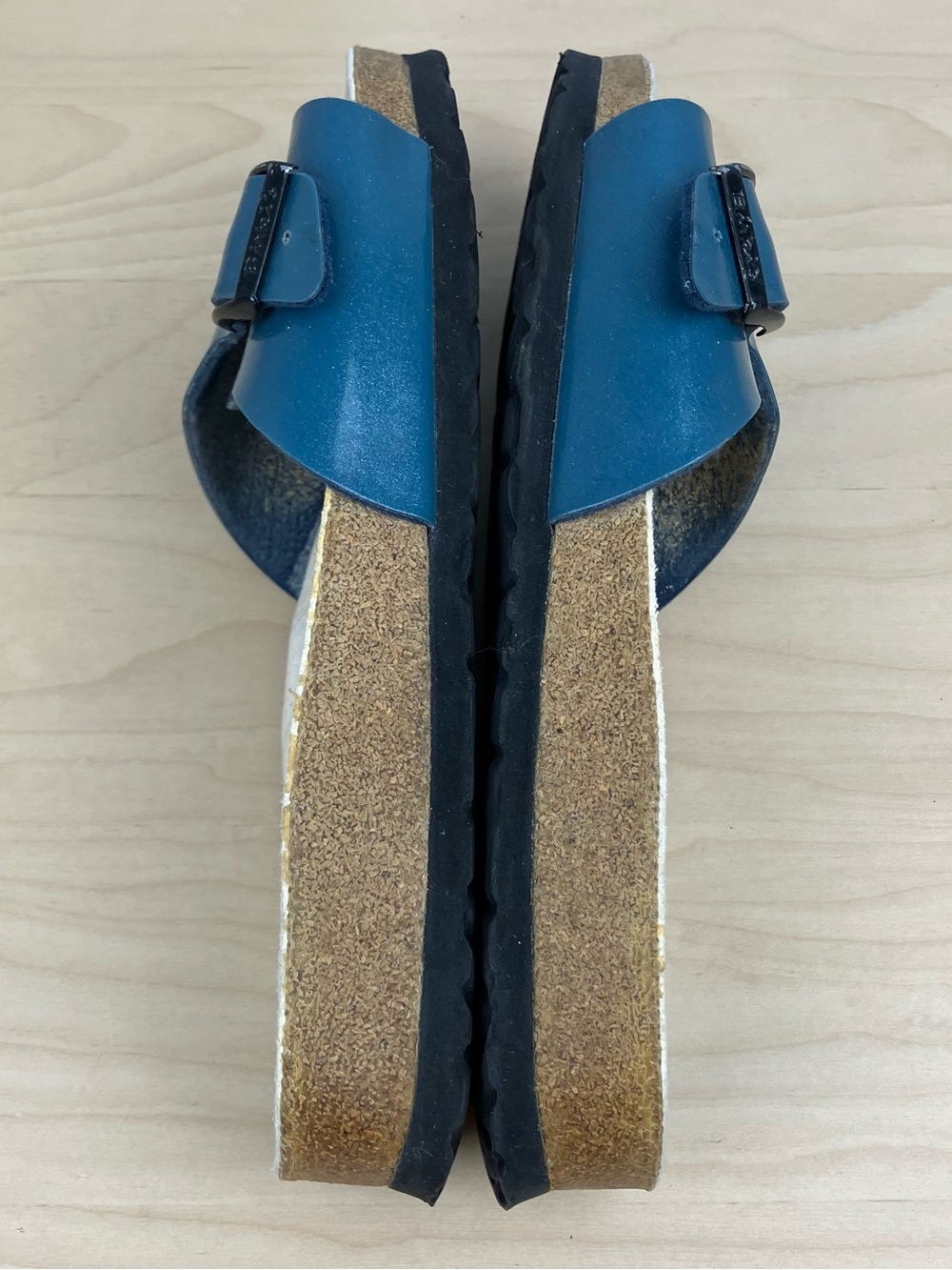 Birkenstock Birkis Women’s Size 39 / 8.0 Catalina Caribbean Blue Slide Sandals - Picture 4 of 12